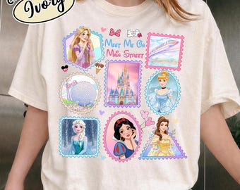 Camiseta de princesa de Disneyland, camiseta de princesa de Disney, camiseta con castillo de Magic Kingdom, camiseta de viaje a Disney, regalo de viaje para Main Street Girl, familia Disney