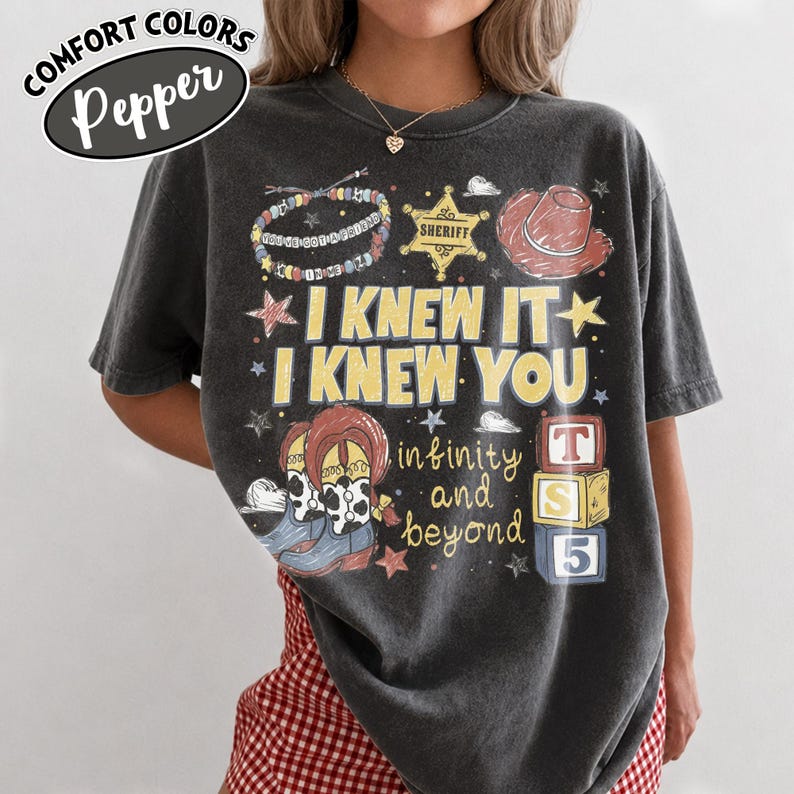 Retro I Knew It I Knew You Were Turning 5 Shirt, Swifts and Toy Story 5 Shirt, Disneyland Swifts Toy Story 5 Birthday,Toy Story Birthday tee image 2