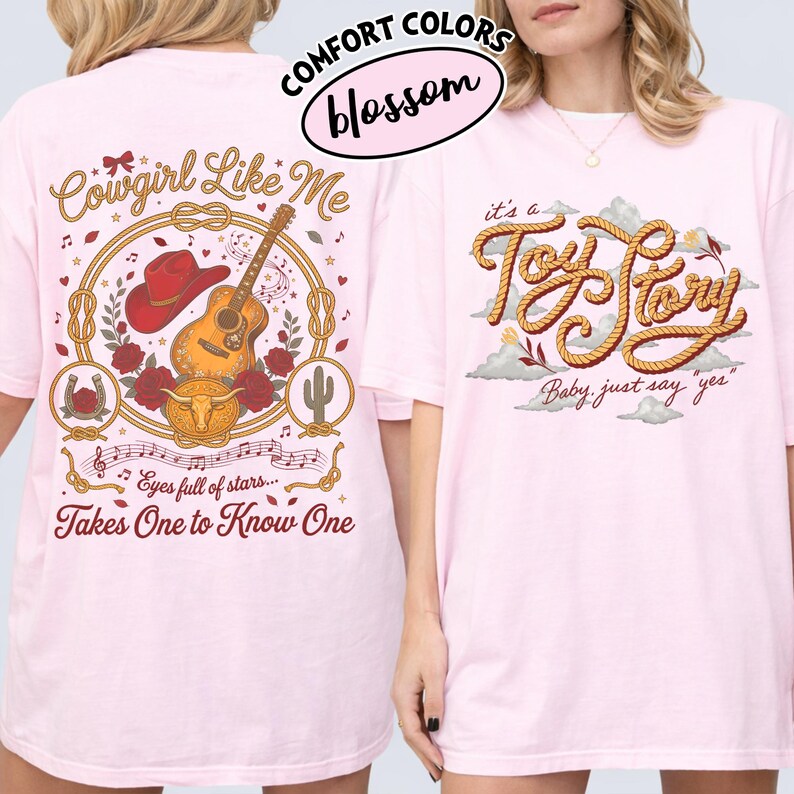 2-Side Shirt Vintage Toy Story 5 Shirt, Cowgirl Like Me Shirt, Character Jessie Toy Story Shirt, WDW Disneyland Family Vacation Trip Tee image 3