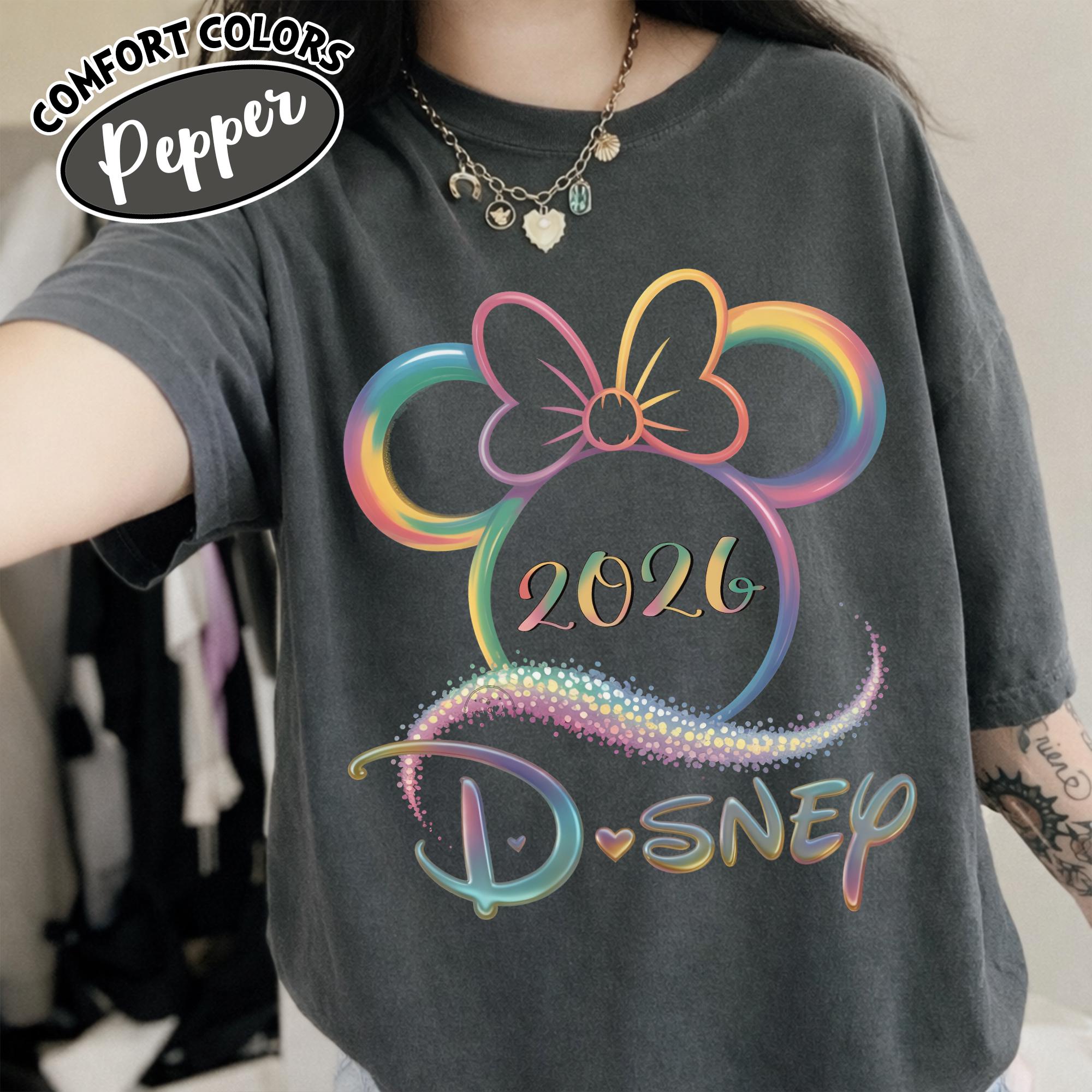 T-shirt Minnie Mouse Comfort Colors , chemise Minnie Disney, chemise à carreaux Minnie, chemises cadeaux Disney, chemises Disney pour enfants, chemise
