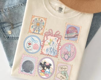 Camiseta retro de colores cómodos de Walt Disneyworld, camiseta de Mickey y sus amigos, camiseta de El lugar más mágico de la Tierra, camiseta de viaje familiar de Disney 2025