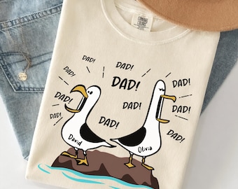 Camiseta Disney Seagulls para papá, Gaviota Papá Papá Papá, Camiseta personalizada, Regalo divertido del Día del Padre para papá, Camiseta Disney Nemo - Buscando a Nemo,