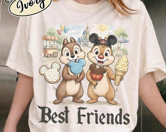 Camiseta de Mickey Sorcerer con disfraz de Chip y Dale de Disney Comfort Colors, camiseta de viaje a Disney, camiseta familiar a juego de Disneyland, camiseta Disney 2026
