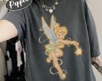 Vintage Comfort Colors Disney Peter Pan Tinker Bell Shirt, Tinkerbell Princess Shirt, Retro Y2K Disney Princess Shirt, Fairy Style Shirt