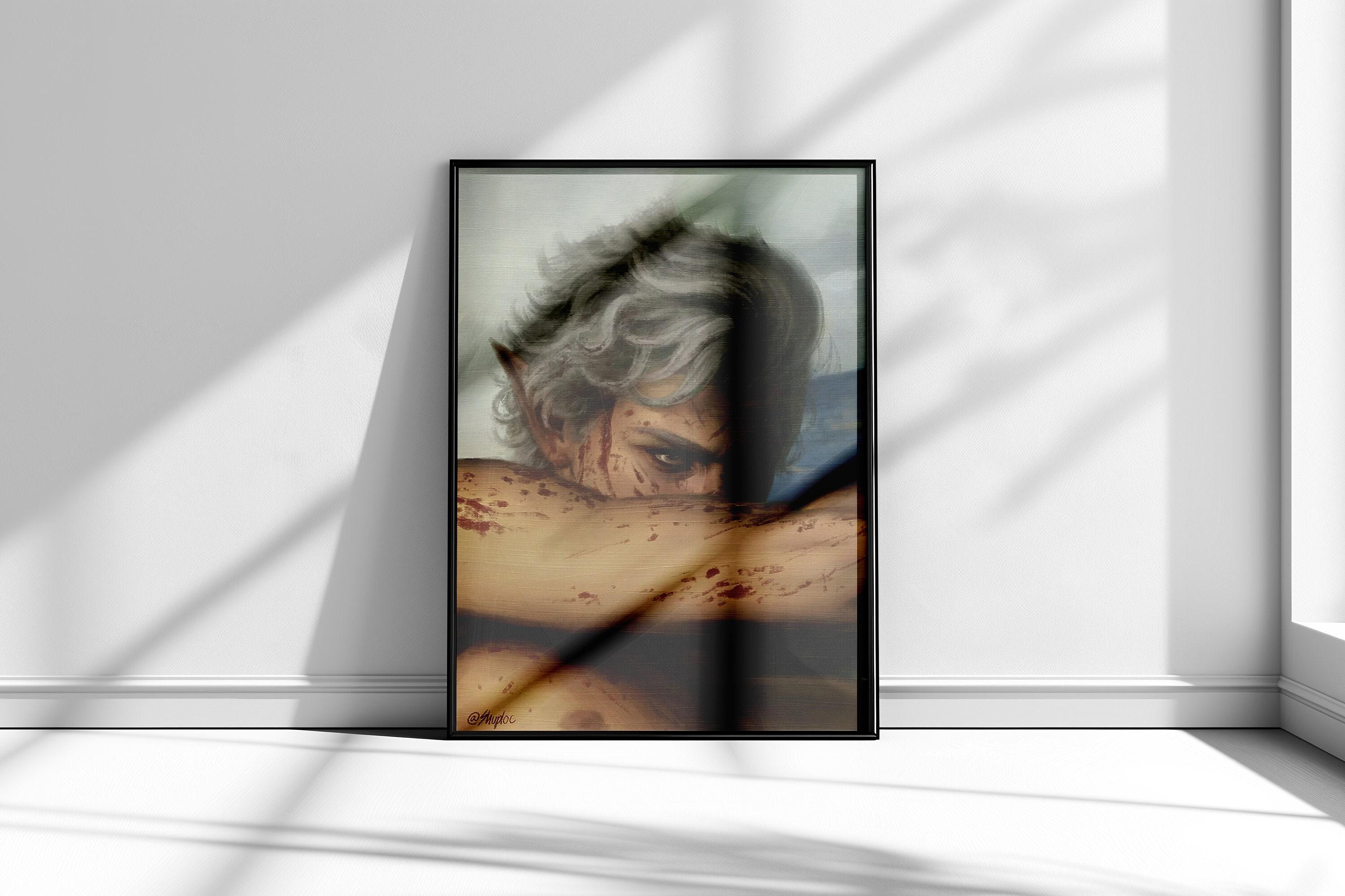 The Pale Elf Astarion Poster Canvas Art | Framed Print | Baldurs Gate Poster | Baldurs Gate Oil Painting