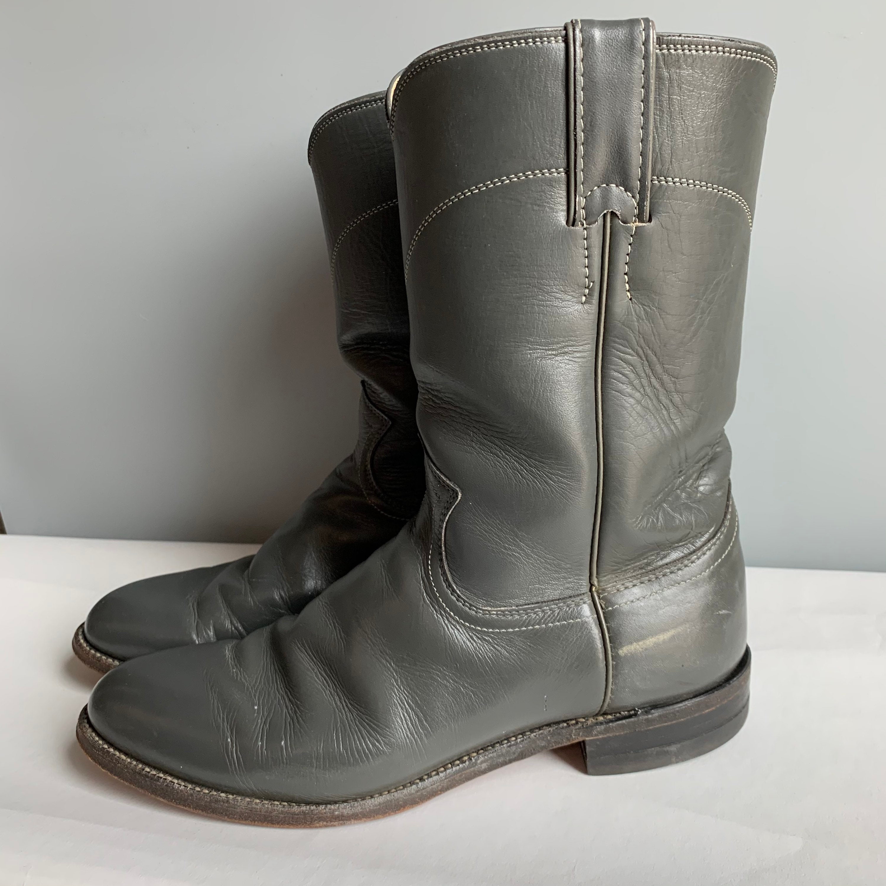grey roper boots