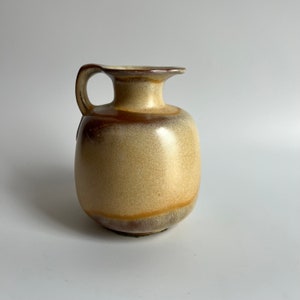 Frankoma Pitcher Vase Small Brown and Beige Pottery in Red Clay Desert Gold