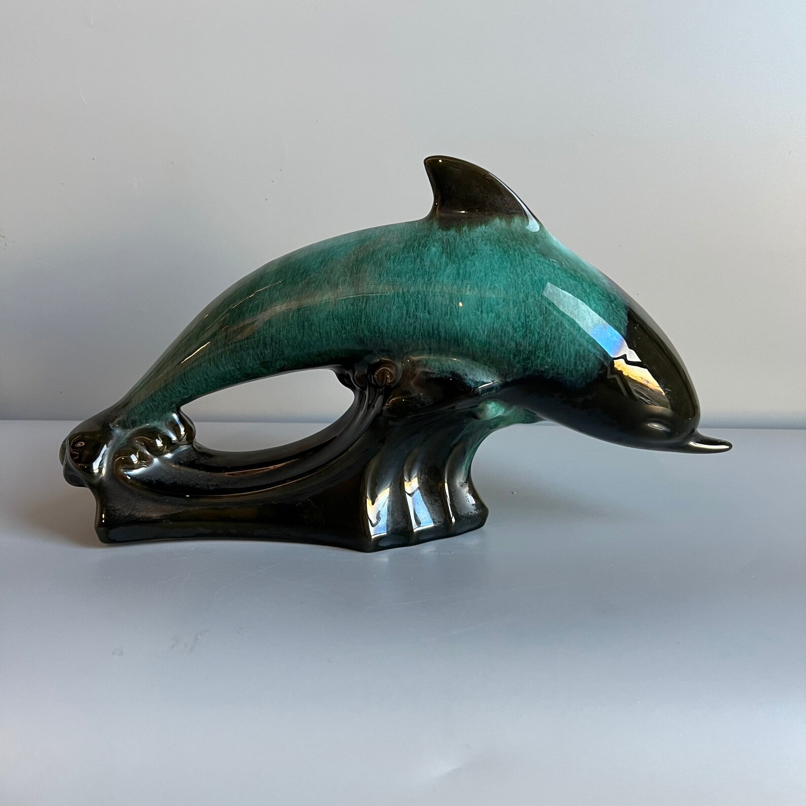 1950s Blue Mountain Pottery Dolphin Green and Black - Etsy