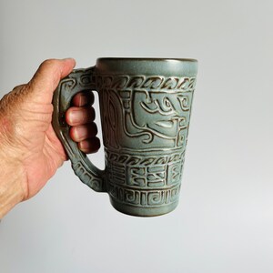 Frankoma Pottery Ihre Wahl Tassen oder Zuckerdose Blau und Braun