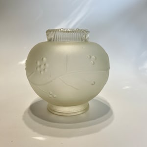 Light Globe Ceiling Mount Art Deco Shade Clear and Frosted Glass Light Shade
