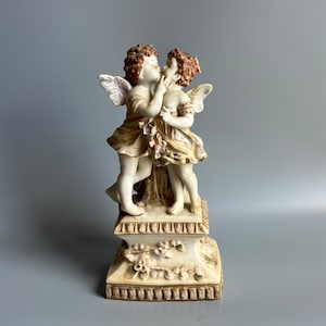 Bisque Porcelain Cherubs Statue or Lamp Blank