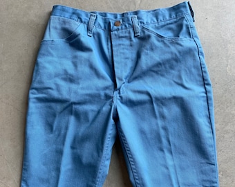 Vintage Wrangler Jeans 1970s Blue Colored Size 34 x 31 High Waisted