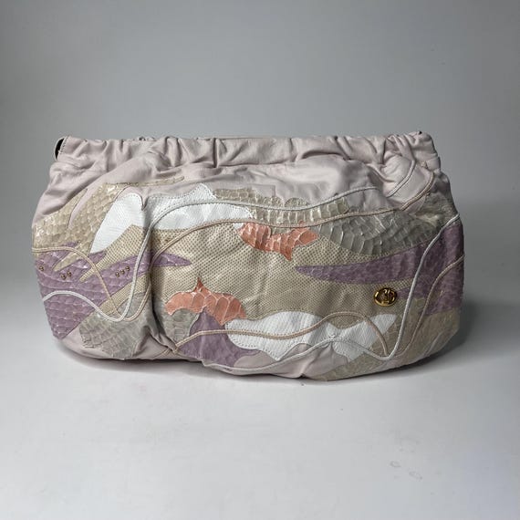 Patchwork Leather and Snake Handbag by Carlo Fior… - image 1