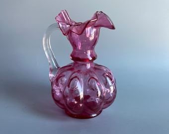 Vintage Fenton Ruffle Top Melon Sided Vase - Etsy 日本