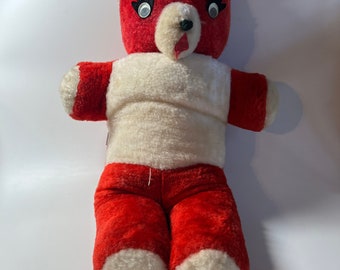 BEAR ベア 赤 red california vintage レア Vintage Red Bear Plush North American Bear Co., Inc (with