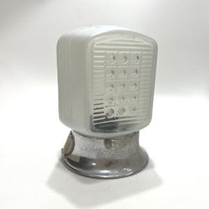 Vintage Art Deco Frosted Glass Light Fixture: White Globe, Wall/Ceiling Mount