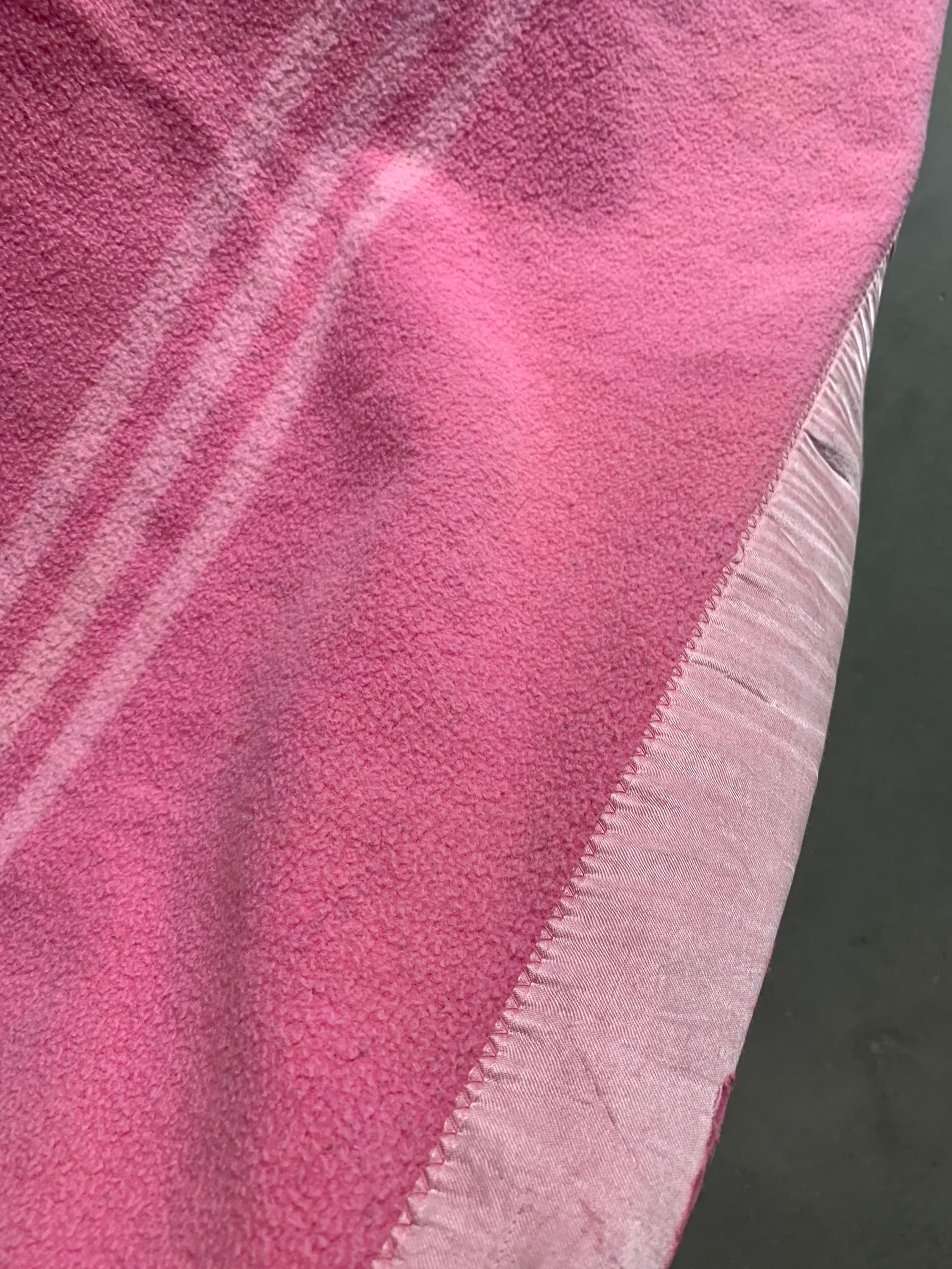 Vintage Pink Wool Blanket Single Bed 55 X 81 Etsy UK