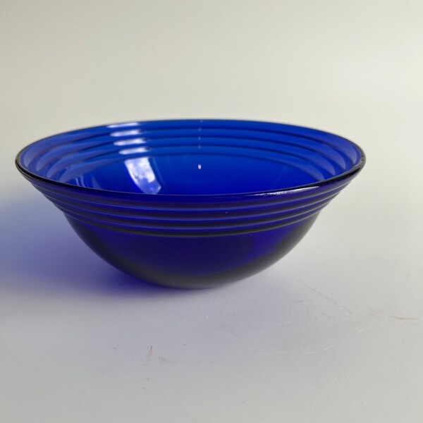 Cobalt Blue Glass Bowl - Etsy