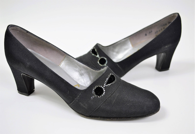 narrow black pumps