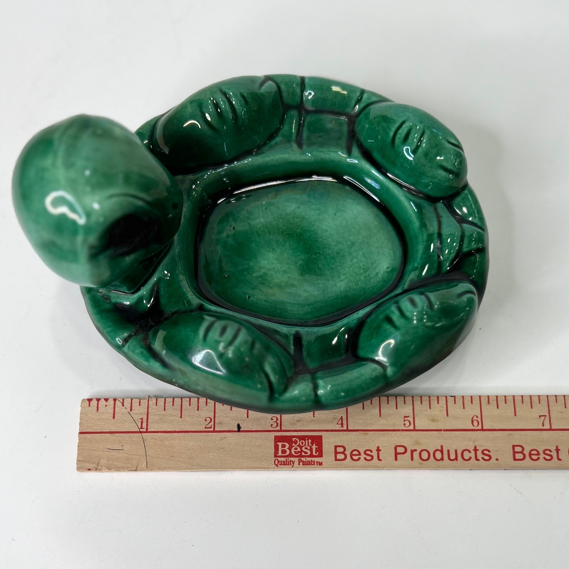 Seifenschale Aus Gusseisen In Schildkrötenform – Grün-gold, Abtropfend, Für Bad & Küche (16x15,5x2,5 Cm)