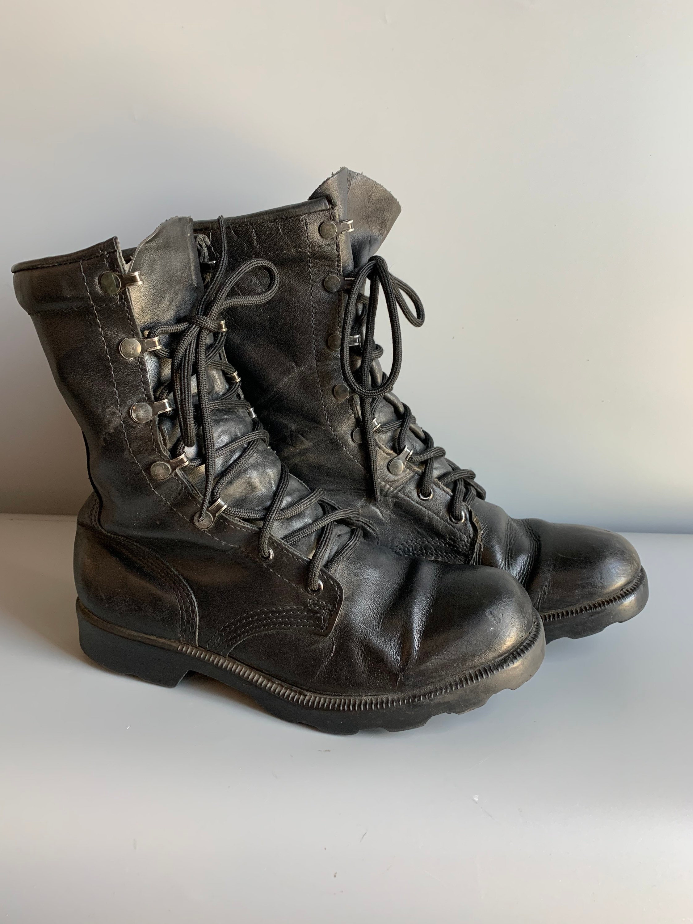 Distressed military boots clearance