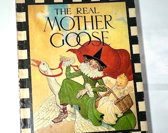 1940s Children's Book The Real Mother Goose Fantastic Art Prints Nursery Decor