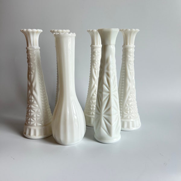 Milchglas Vase Lot von 6