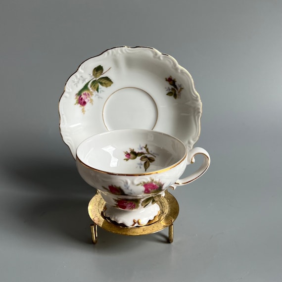 Vintage Tea Cup Set Ohata China Occupied Japan White and Pink Etsy