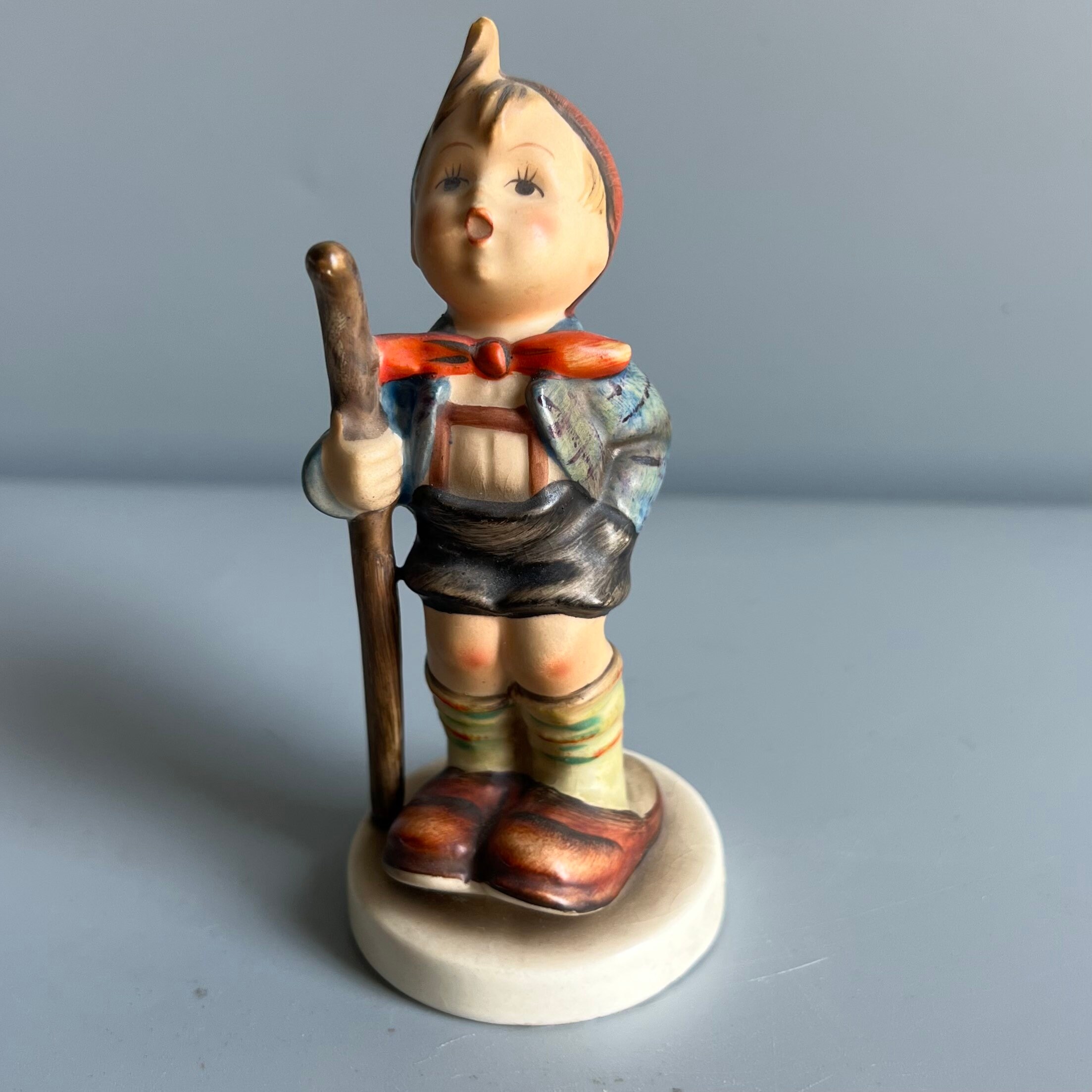 Hummel Goebel Figurine Little Hiker Boy Stylized Bee Western