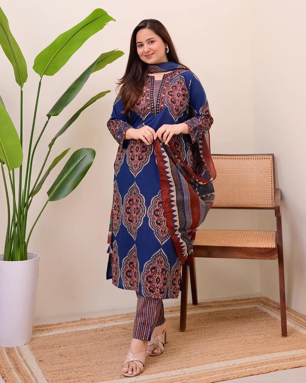 Ajrakh Dress - Etsy