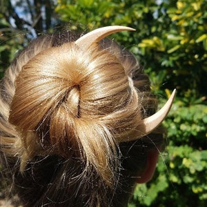 Hair Stick - Crescent Moon in Maple