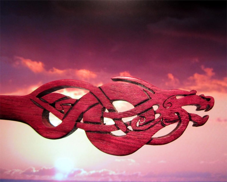 Huge Hair Stick Dragon Dagger in Purpleheart Etsy