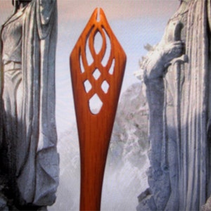Hair Stick - Wizard&#39;s Staff Hair Toy in Oak