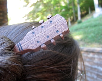 Hair Stick - Guitar Dagger in Mahogany