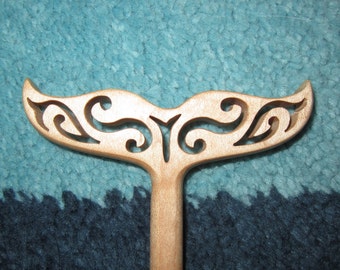 Hair Stick - Whale Tail in Maple Wood