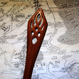 Hair Stick - Wizard&#39;s Staff Hair Toy in Walnut wood