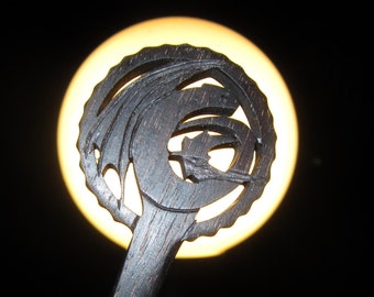 Hair Stick - Night Fury Dagger in Ebonized Walnut