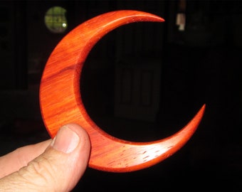 Hair Stick - Crescent Moon in Padauk