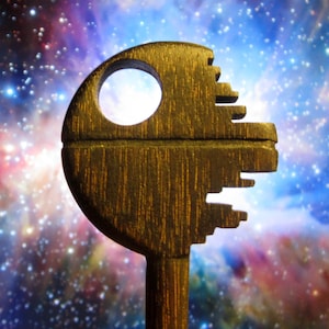 Hair Stick - Death Star in Ebonized Walnut