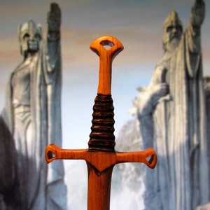 Hair Stick - Fantasy Sword 1 Hair Toy  in Oak Extended Length