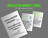 Goalkeeper Mindset Cards Printable, Soccer Goalie Motivation, A4 PDF + Mobile, Instant Download