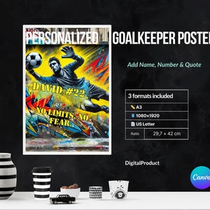 Personalized Graffiti Goalkeeper Poster: Custom Soccer Wall Art (Digital Download)
