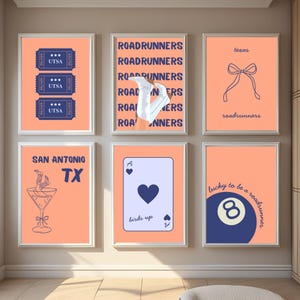 UTSA Wall Art Bundle – 6 Digital Prints for Dorm and Apartment Decor