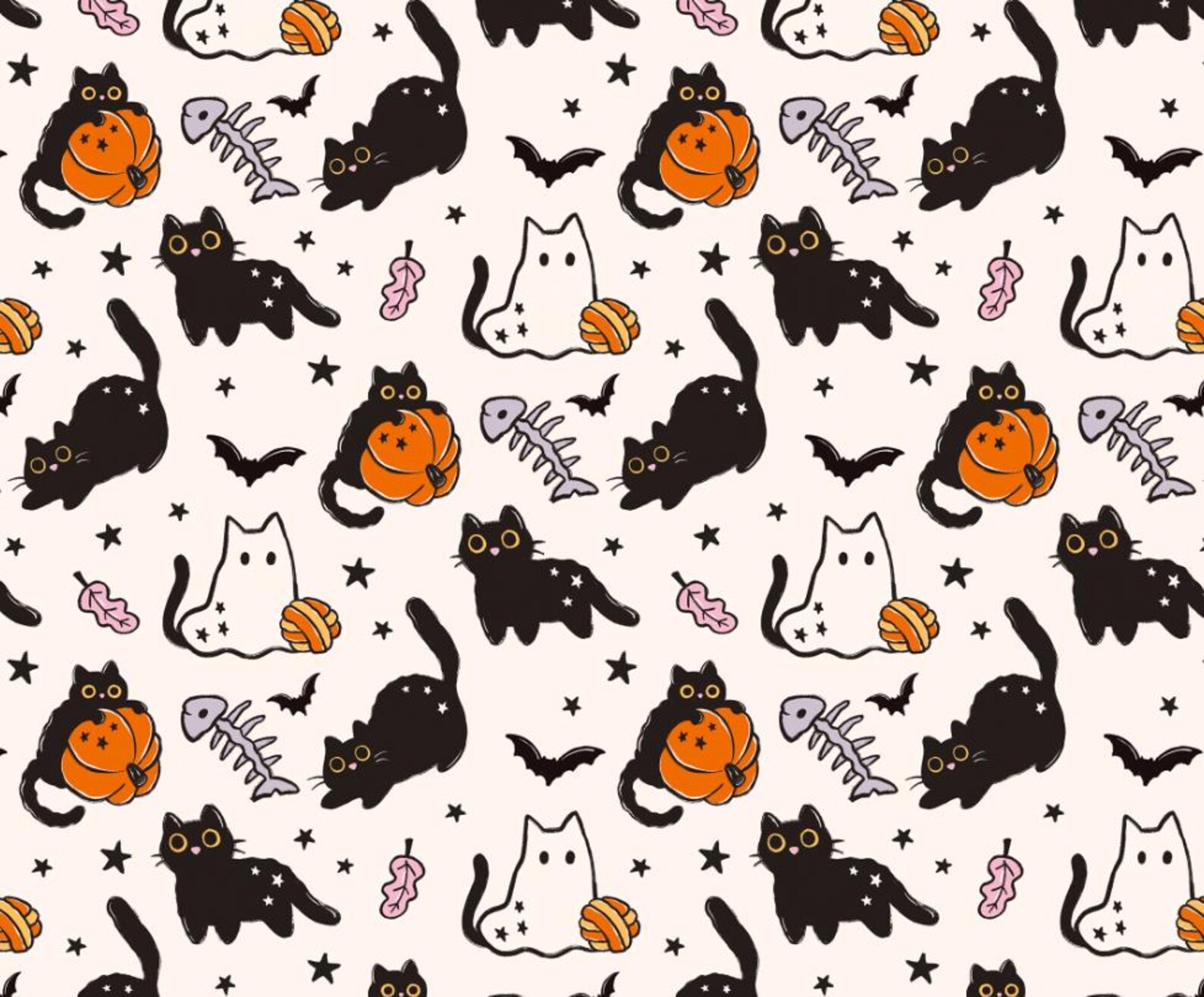 Halloween Black Cat Pattern Print Hooded Blanket
