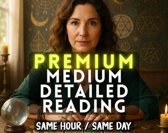 Premium Medium Psychic Reading, Same Hour Clairvoyant Insight, No Cards or Tools, Spirit Guide, Love, Soulmate & Accurate Messages