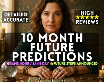 10 Month Future Psychic Predictions, tarot card reading, Relationship Reading, General Reading, Same Hour Delivery, Spiritual Love Insight