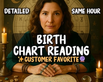Birth Chart Reading, Detailed Astrology Insights, Same Day Natal Chart Analysis, Natal Chart Reading, Planets and Aspects, digi detailed PDF