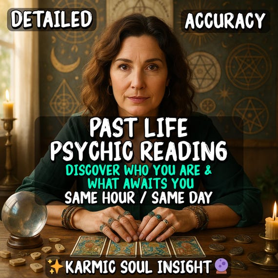 Past Life Psychic Reading, Reincarnation & Karmic Insight, Clairvoyant Medium Reading, Soul Memory, Spirit Guide, Soul Memory, Same Hour