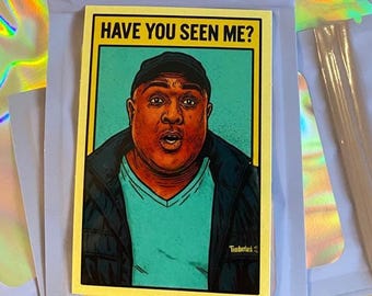 Paarse Aki Have You Seen Me nieuwigheidsstickers, set van 5