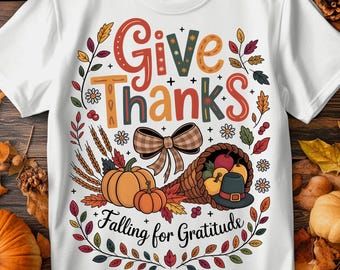 Give Thanks PNG, Thankful Coquette PNG, Fall Coquette PNG, Thanksgiving Png, Fall Png, Brushstroke Png, Fall Colors, Trendy Png, Fall Bow